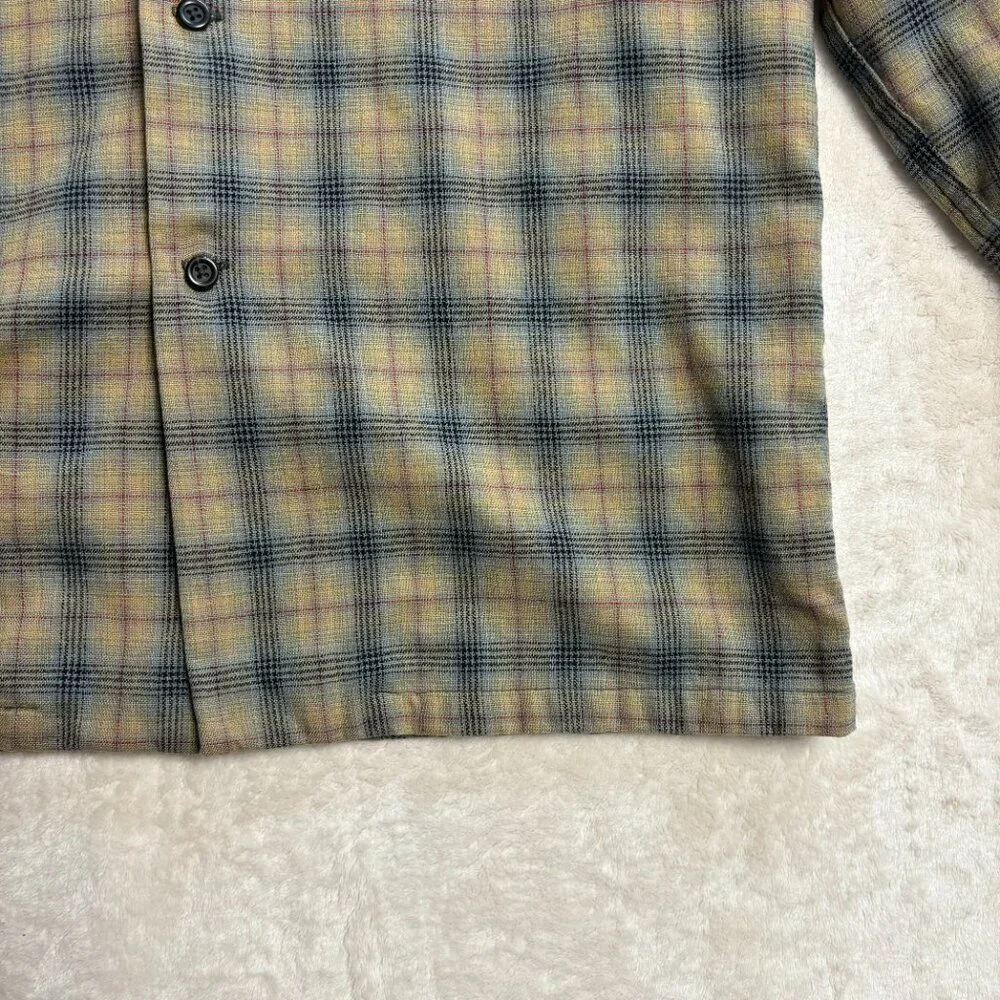 Pendleton Mens Board Shirt Jac Flannel Button Down Size Medium Plaid Long Sleeve - Picture 7 of 16